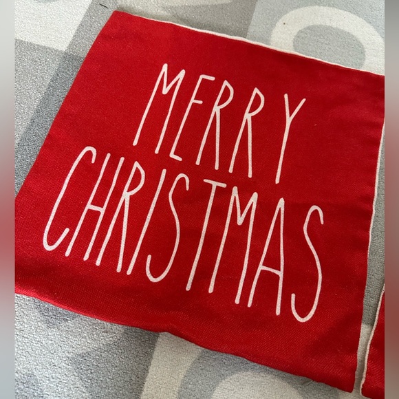 Merry Christmas / Candy Cane Pillow Covers 18x18 - Picture 2 of 4